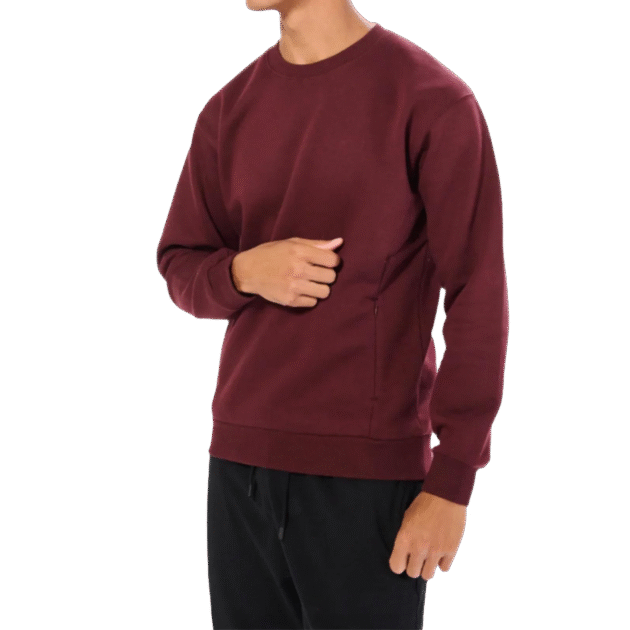 G4 7115 FLEECE CREWNECK INVISIBLE ZIPPERS