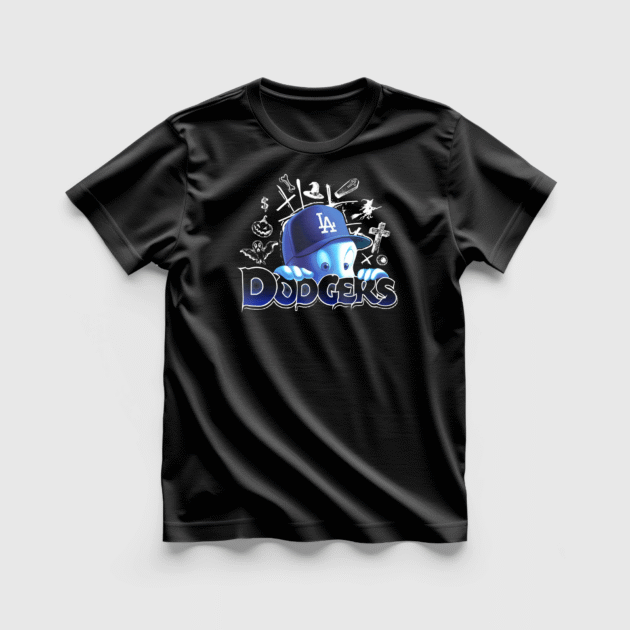 Dodgers Halloween Black Shirt